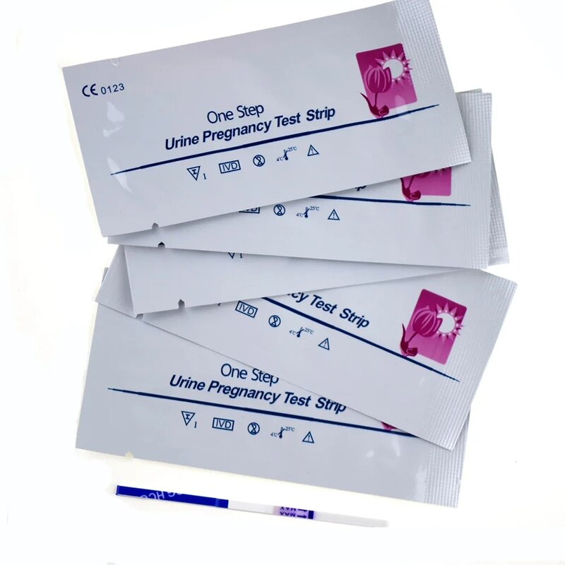 50PCS Early Pregnancy Test Paper Urine HCG Home Hygiene Test Strip High Accuracy Women One-step Testing Sticks Over 99% Accuracy