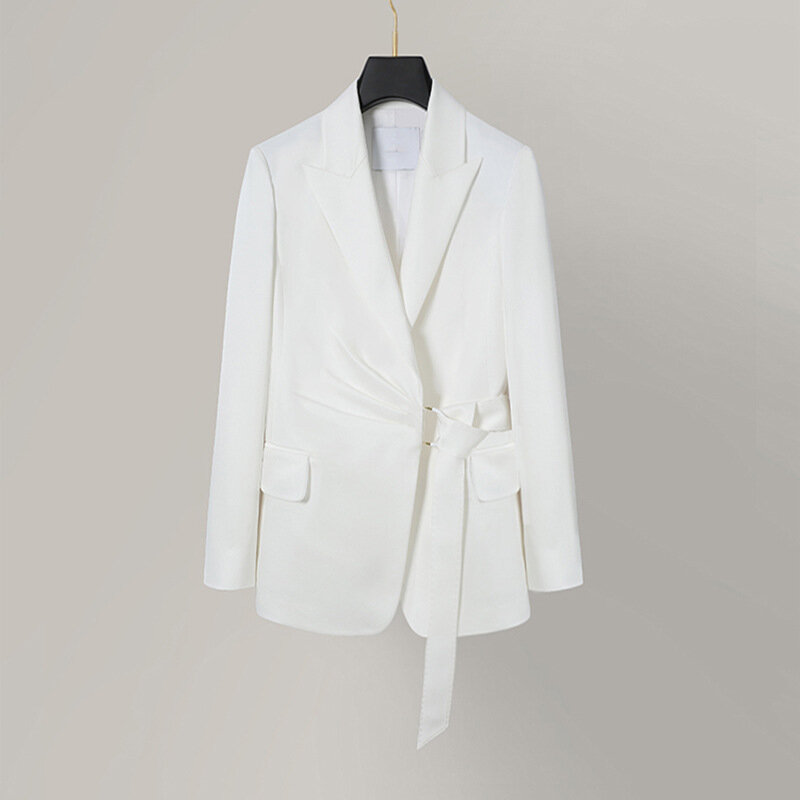 New Triacetate Double-sided Satin Suit/dress Women White Dress Suits Formal Dresses Blazer Dress Women Work Dress