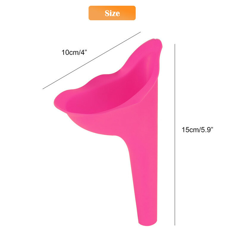 1PC Portable Women Camping Urine Device Funnel Urinal Female Soft Travel Urination Toilet Women Stand Up & Pee Portable Urinal