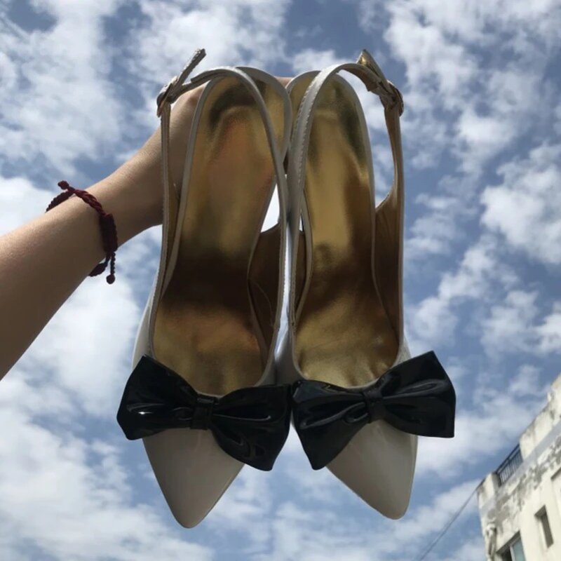 2024 nowe damskie błyszczące czółenka motylkowe seksowne szpilki czółenka na wysokim obcasie ładne szpiczaste buty imprezowe damskie Plus rozmiar 5-15