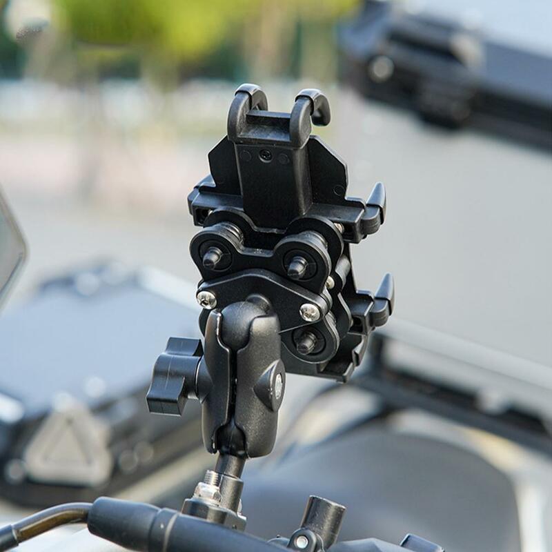 Motorcycle Mobile Phone Holder Bicycle Riding Bracket GPS Navigation Mount Handlebar / Side Mirror Stand