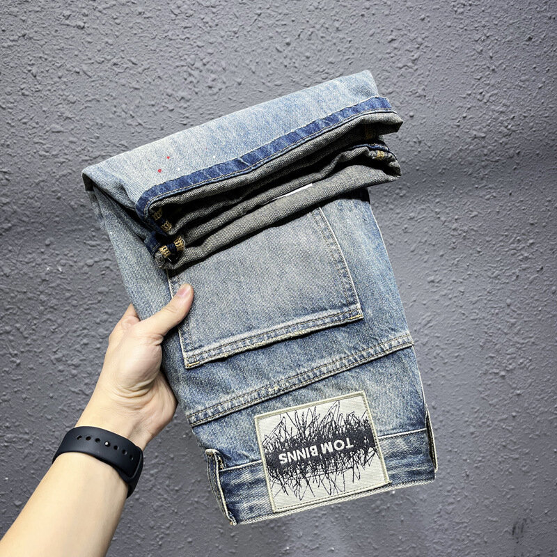 Shorts de jeans retrô lavado masculino, shorts casuais de alta qualidade, moda com todos os fósforos, verão, moda, 2024