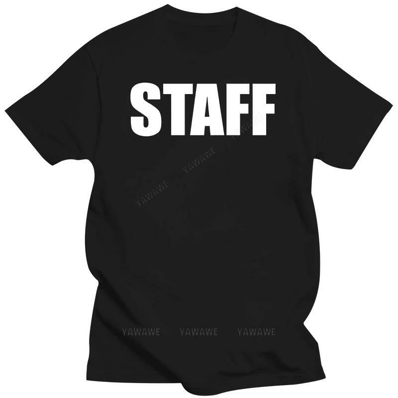 Мужская футболка для персонала, футболка для делового концерта, мероприятия, производства, шоу, группы персонала, забавная футболка, новинка, футболка для женщин и мужчин, футболка