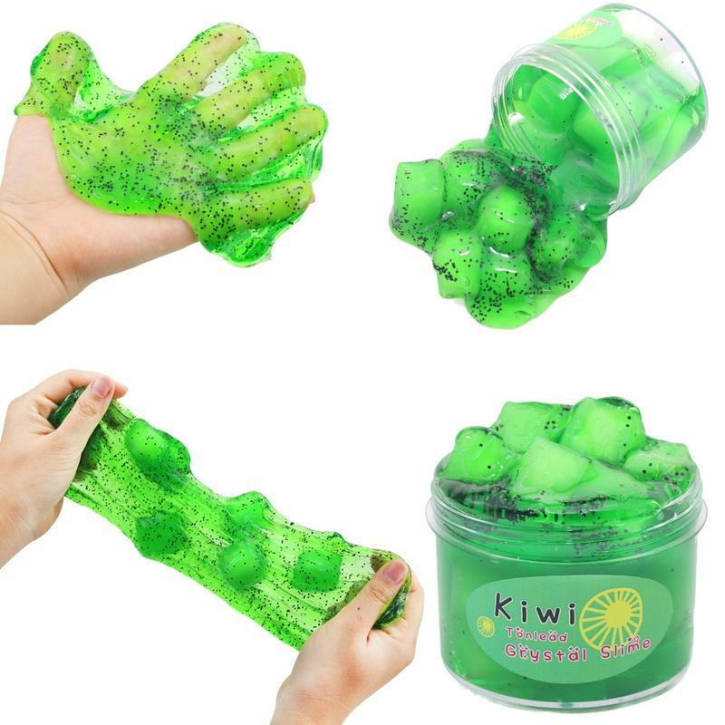 70ml Clear Slimes For Kids Scented Crystal SlimeFluffy Stretchy Soft Putty Antistress Toy Fake Candys Party Favor Gift SlimeKit