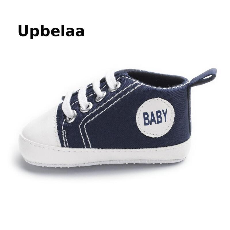 Calçados para o bebê, novo modelo de tênis infantil em lona, meninos ou meninas, sola macia antiderrapante