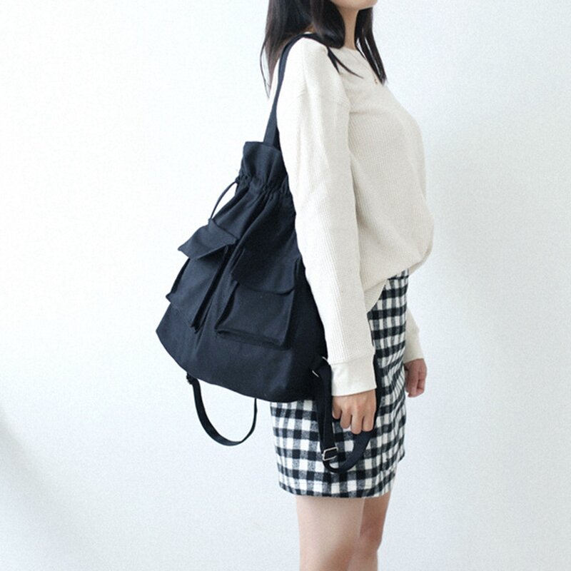 Bolso de lona para mujer, mochila de hombro de gran capacidad, mochila para estudiantes, nuevo estilo