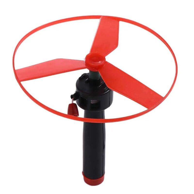 Pull String Pull String Flying Disc Hand-push Outdoor Toys Propeller Helicopter Outdoor Toys Flying Spin Top Colorful