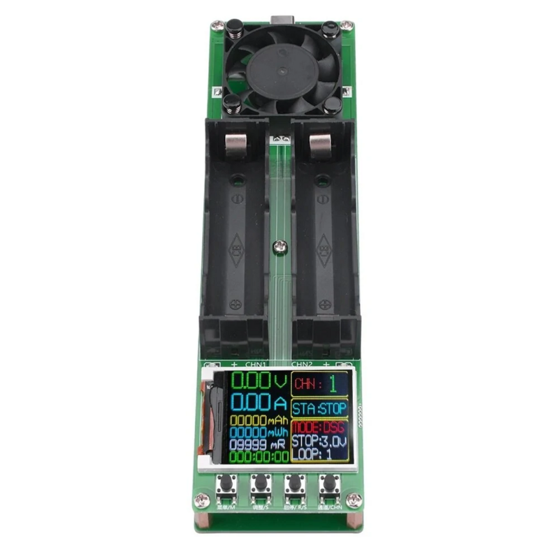 Probador de capacidad de batería de litio 18650, probador de resistencia interna automático de doble canal, módulo Detector de potencia de batería, Tipo Dual