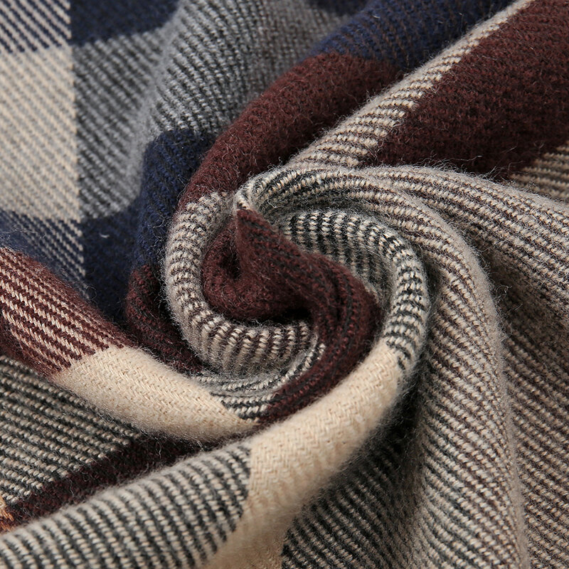 여성용 태슬 파시미나 숄 격자 무늬 프린트 히잡 판초, 따뜻한 두꺼운 야외 방풍 캐시미어 스카프, 긴 랩 패션
