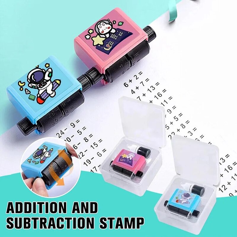 Math Practice Number Rolling Stamp Seal Addition And Subtraction Digital Teaching Practice Question Seal Math Wheel Roller