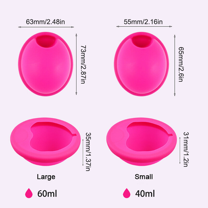 Disco menstrual de silicone reutilizável para mulheres, design plano, extra fino, menstrual com aba de puxar, esterilização, 1pc
