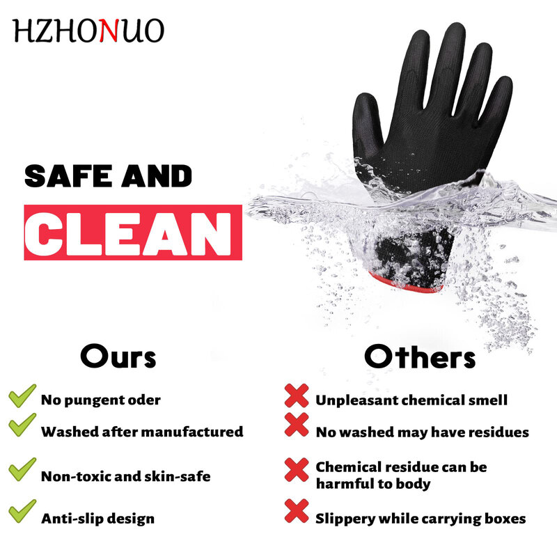 12 pairs of protective work gloves wear-resistant non-slip anti-static gardening and woodworking machinery safety work gloves