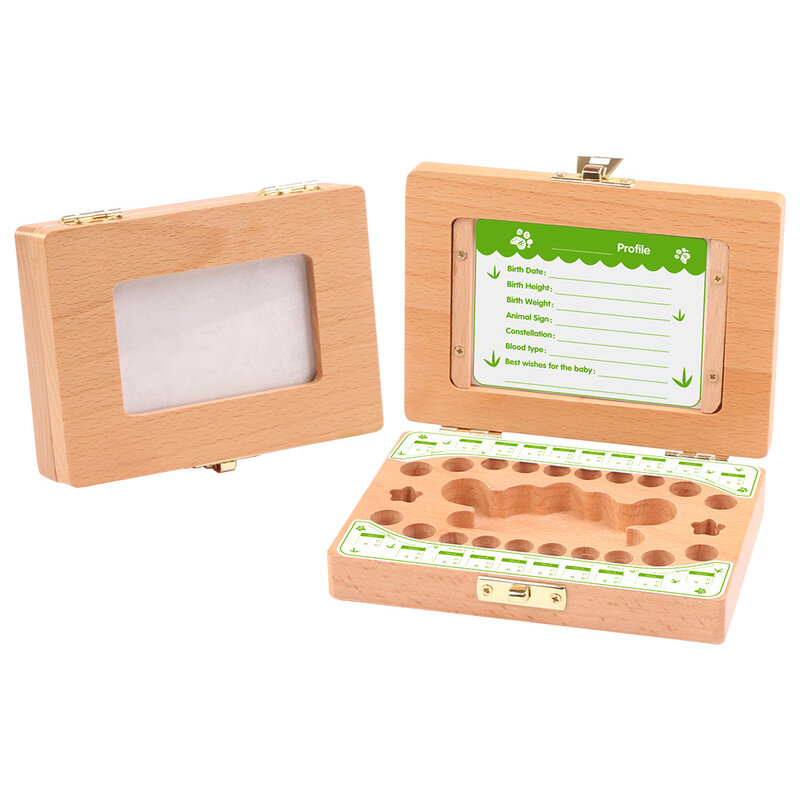 Caja de dientes de bebé con marco de fotos, artesanías de bebé, caja de dientes de Lanugo, caja de recuerdo de dientes de bebé, regalo de bebé