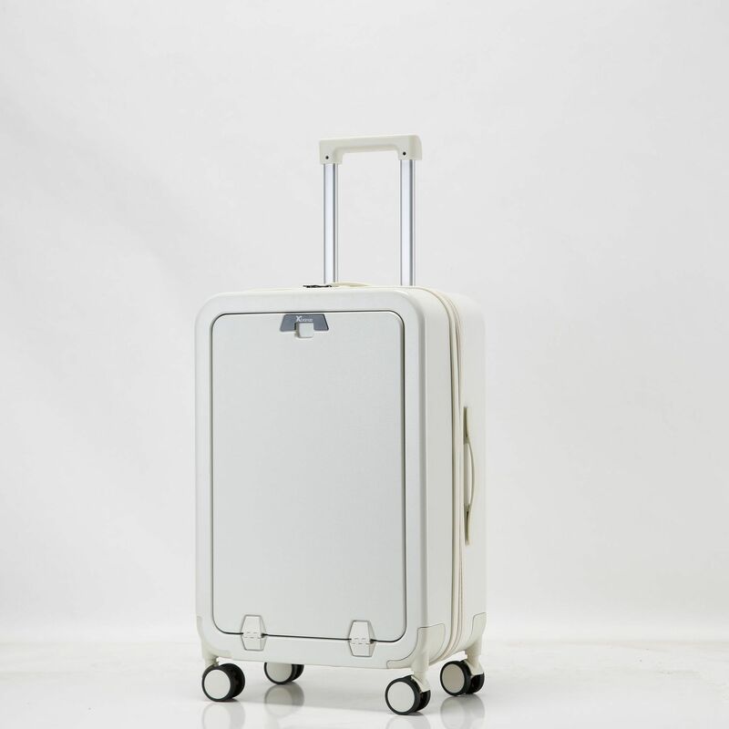 حقيبة سفر مفتوحة أمامية متعددة الوظائف ، حقيبة عربة بعجلات عالمية ، حقيبة الصعود بكلمة مرور ، جديدة