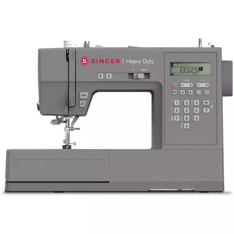 SINGER-HD6700C Máquina De Costura Pesada Eletrônica, 411 Aplicações De Ponto, Costura Fácil