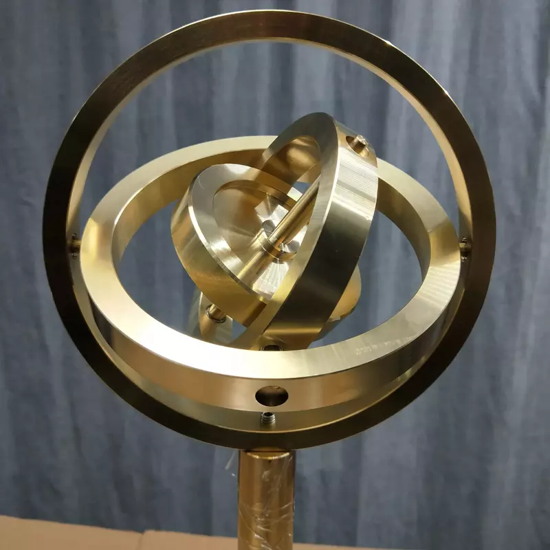 Brass mechanical gyroscope large size gyroscope design student science and technology angular momentum conservation law