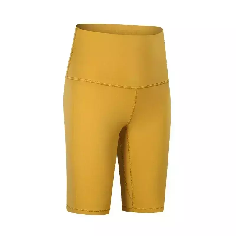 Lemon Align celana pendek ketat pinggang tinggi 10 "celana olahraga lari bersepeda celana Yoga kebugaran tinggi elastis cepat kering 5 poin