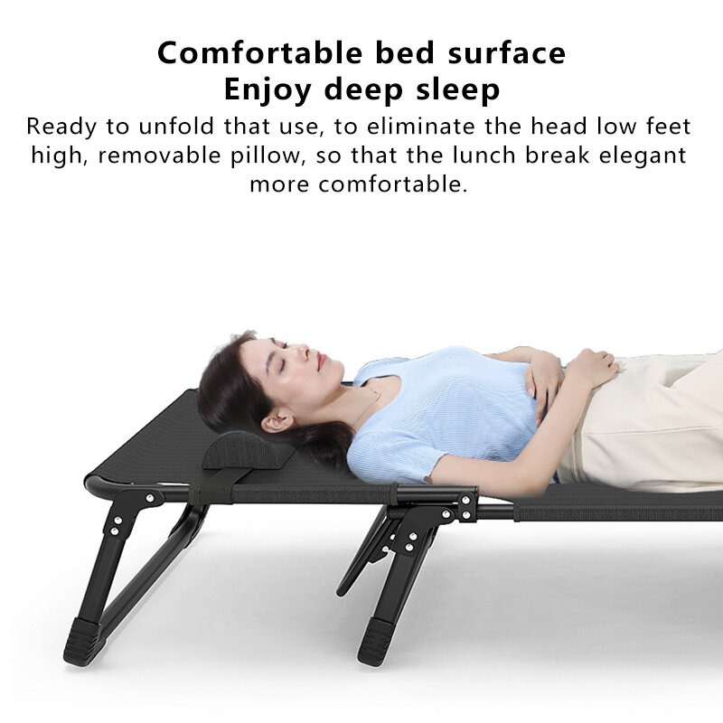 เตียงพับได้อเนกประสงค์แบบพกพา, เตียงตั้งแคมป์กลางแจ้งเบามากเก้าอี้เอนกายเดินทางด้วยตนเองเตียงพับสำหรับใช้ในครัวเรือน