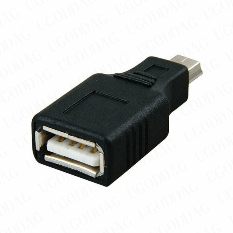 USB A Female to Mini USB B Male 케이블 어댑터 보내기 전에 테스트, 5P OTG V3 포트 데이터 케이블, 자동차 오디오 태블릿용, MP3 MP4 용