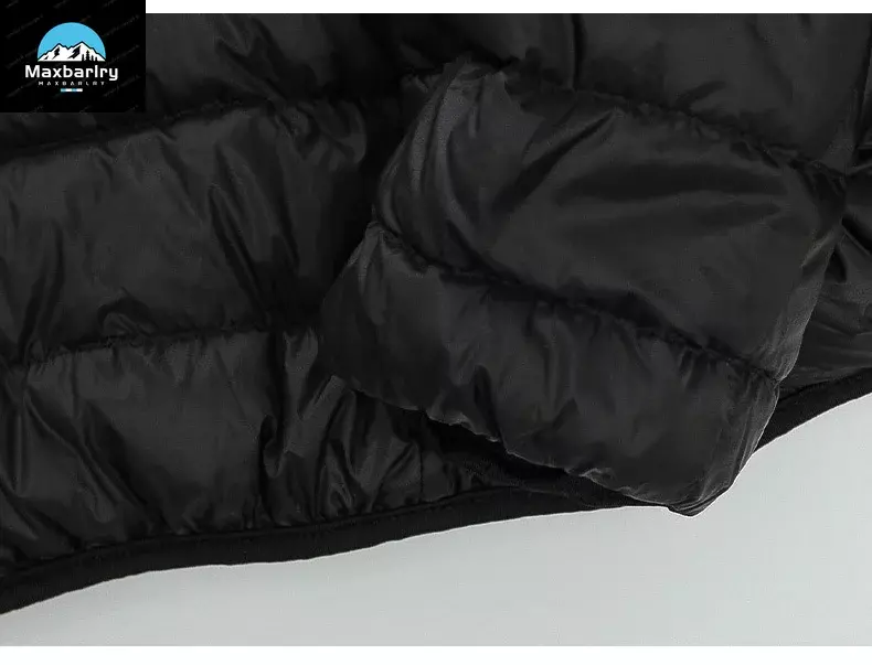 Пуховик мужской зимний, модная уличная ветрозащитная и водонепроницаемая короткая легкая с подкладкой, с воротником-стойкой