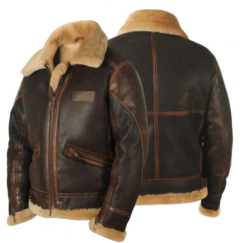 남성용 턴다운 칼라 재킷, 두꺼운 라펠 재킷 코트, 아웃웨어