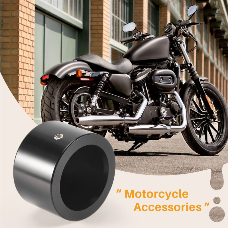 Black Front Axle Nut Cover Cap for Softail Sportster Dyna Road King Vrod King
