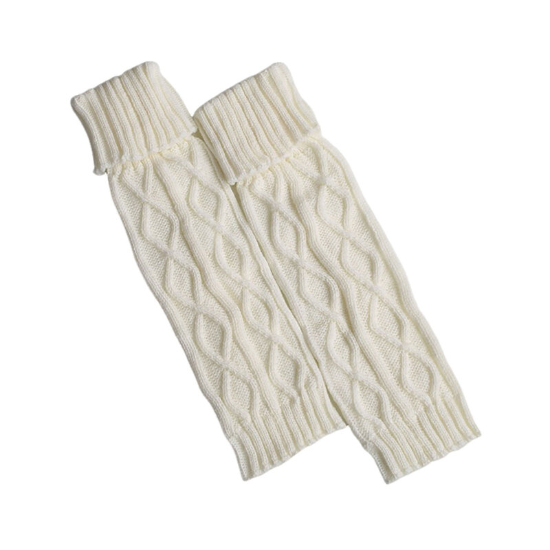 Cable Knit Leg Warmers Comfortable to Wear Skin-friendly Foot Cover Suitable for Outdoor Indoor Party