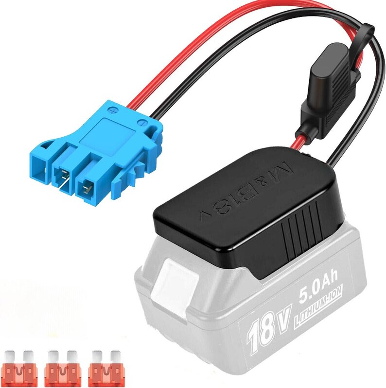 Power Wheels Adapter for Makita 18V Battery Conversion Kit with Fuse &Wire Connector Compatible with Peg-Perego 12V