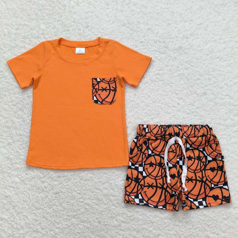 Sprzedaż hurtowa Baby Boy Summer komplet dzieci krótkie rękawy kaczka koszulka bawełniana koszulka maluch niemowlę haftowany szorty kamuflażowe strój dziecięcy