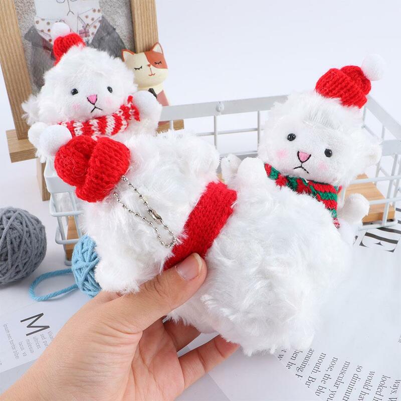 Couple Student Alloy Cartoon Design New Year Gift Women Key Chain Korean Style Pendant Christmas Key Ring Blush Cute Lamb
