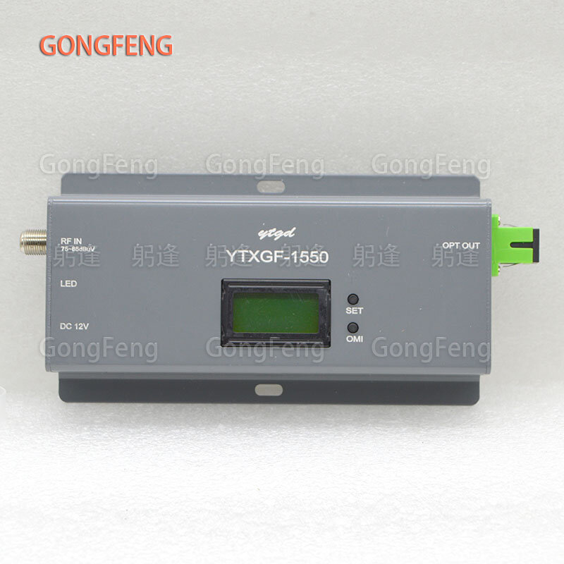 Transmisor de fibra óptica FTTH 1010AGC-1550, 1550nm, CATV, conector SC/APC, entrada RF con pantalla LCD, nuevo