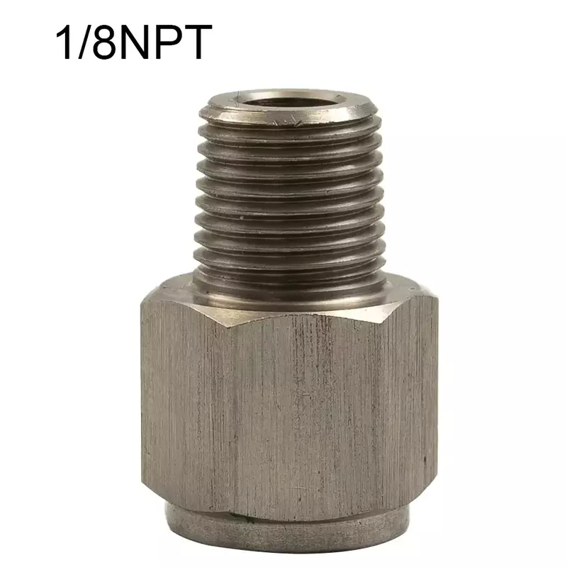Adaptor pengukur tekanan minyak wanita, TQNPTSS-1/sensensor tekanan minyak Stainless Steel 1/8 inci NPT Male ke M10 * 1.0