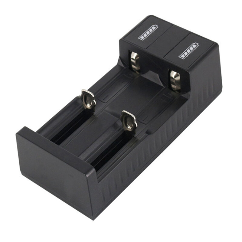 Caricabatterie USB universale a 2 slot caricabatterie intelligente per batterie ricaricabili Li-ion 18650 26650 14500