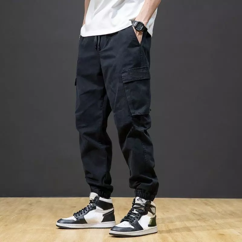 Cargo Pants for Men Black Autumn Trousers Man Harem Harajuku New in Aesthetic Cotton Cheapest with Free Shipping Big Size Emo