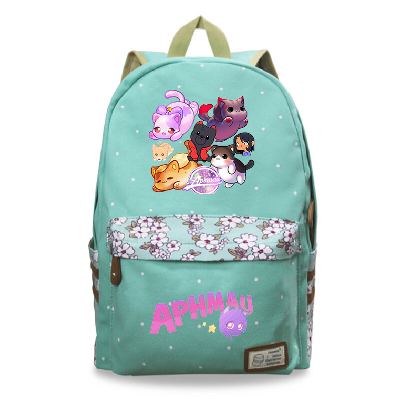 Mochila Anime Aphitsu para Meninas Adolescentes, mochilas escolares, mochila para laptop, mochila de viagem para mulheres, mochila Harajuku, gato bonito