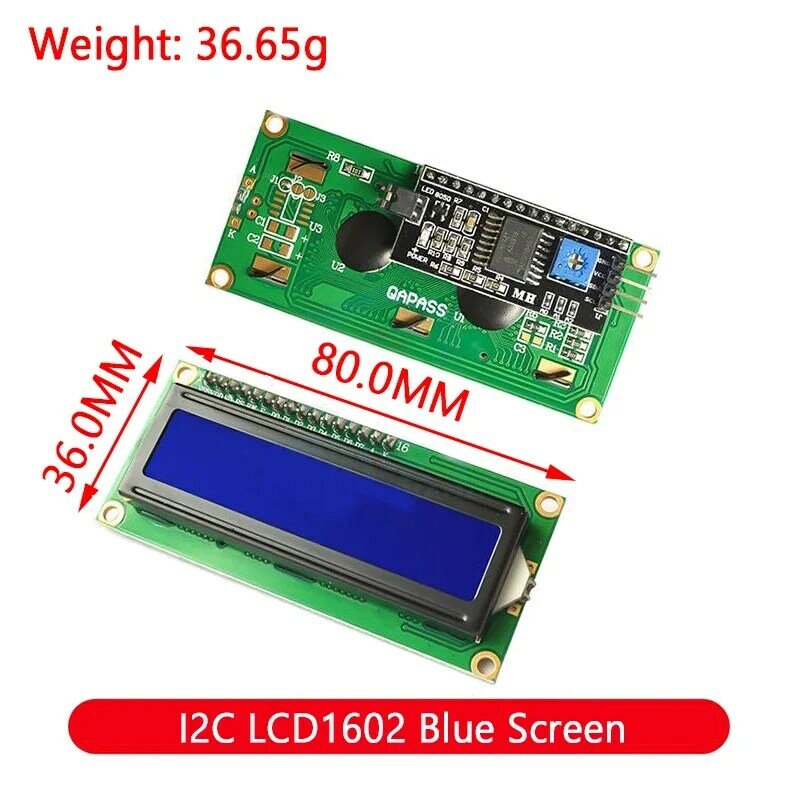 Lcd Module Blauw Groen Scherm Voor Arduino 0802 1602 2004 12864 Lcd Karakter Uno R3 Mega2560 Scherm Pcf 8574T Iic I2c Interface