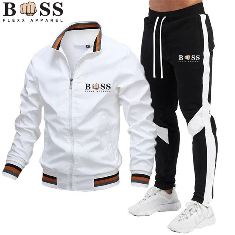 Осень/Зима 2023, BSS FLEXX, одежда, новый мужской пиджак, повседневный комплект, Комбинированные брюки, бейсбольная куртка с воротником-стойкой, Высококачественная куртка