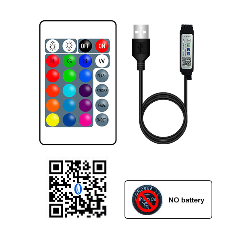 Tira de luces LED RGB 5050 con Bluetooth, diodo de retroiluminación de escritorio, USB, 5V, 1M-30M