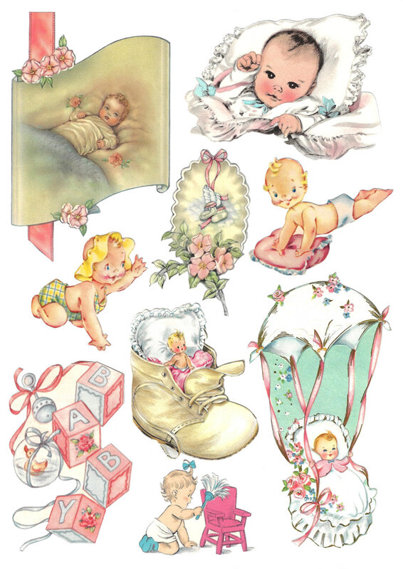 1Pack Vintage Leuke Baby Kids Sticker Diy Craft Scrapbooking Album Junk Journal Decoratieve Stickers