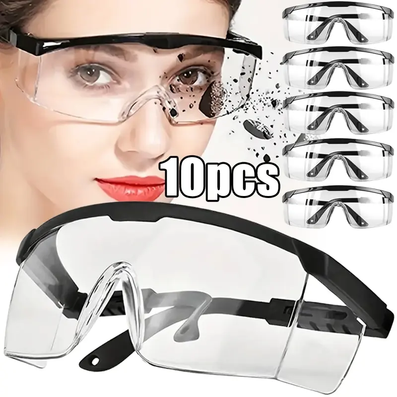 1/10pcs occhiali di sicurezza sul lavoro antispruzzo occhiali da laboratorio per la protezione degli occhi occhiali protettivi antipolvere per vento industriale occhiali da ciclismo