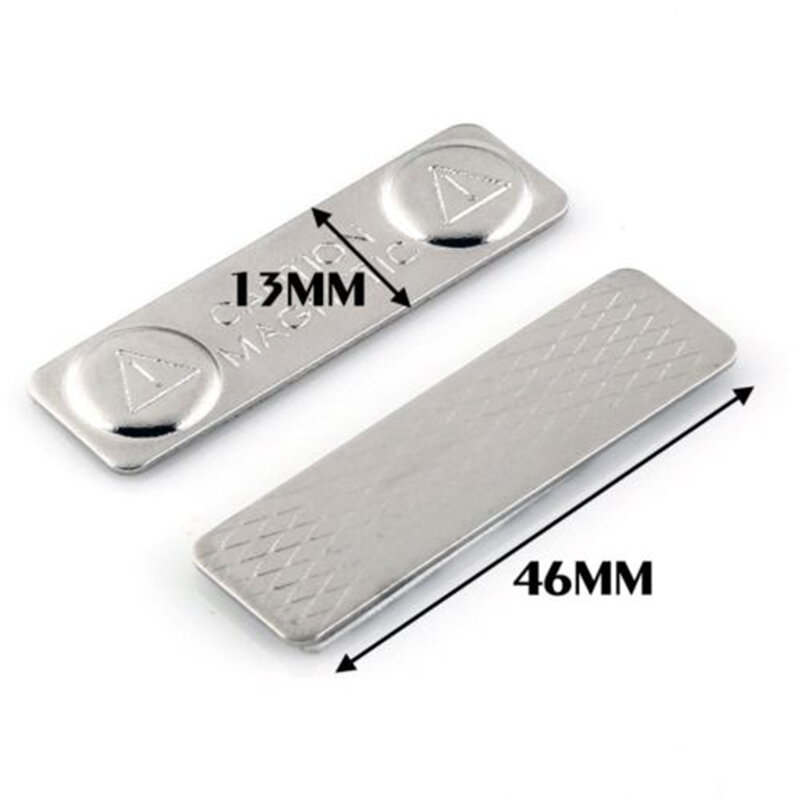 10pcs Strong Magnetic Name Tags Badge Metal Fastener ID Card Durable Attachment Holder