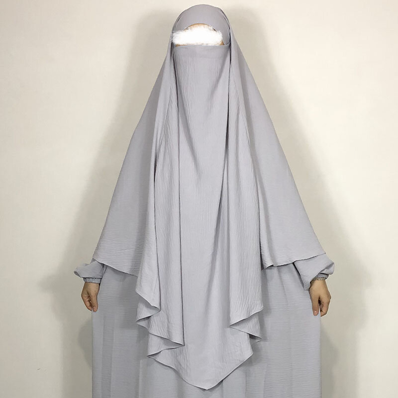 Hijab musulmán de una capa para oración en la espalda, ropa islámica, Crepe de Jazz, Diamante Khimar, EID, Ramadán, Hijab de alta calidad, envío directo, nuevo