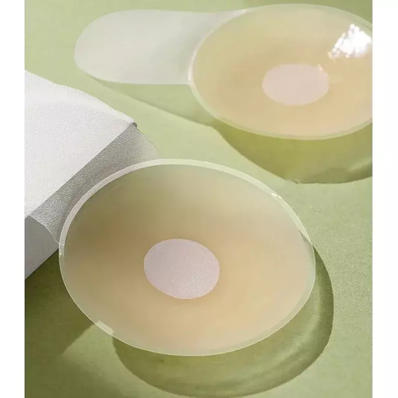 1 paio di copricapezzoli in Silicone sollevare l'adesivo del reggiseno adesivo reggiseni invisibili Patch sul petto per le donne cuscinetti riutilizzabili per petali del seno sul petto