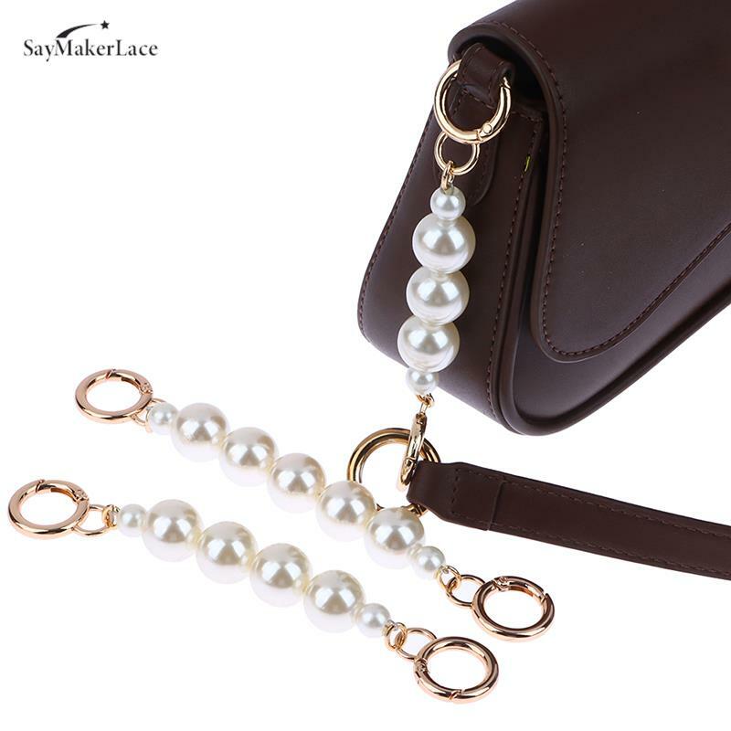 Bag Extension Chain Crossbody Purse Pearl Chain Strap Handbag Hanging Buckle DIY Chain Charm Shoulder Bag Accessories