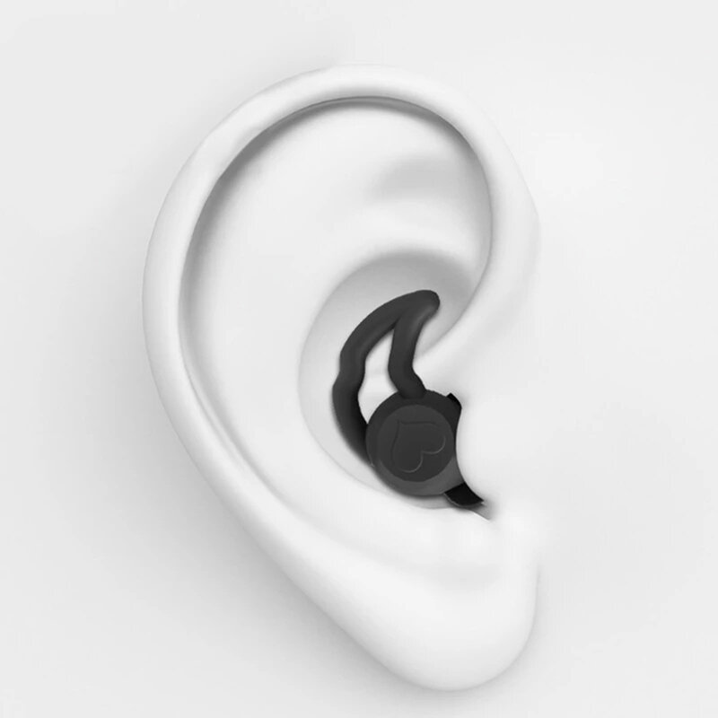 1 pasang sumbat telinga silikon lembut pengurang kebisingan sumbat telinga untuk perjalanan belajar tidur