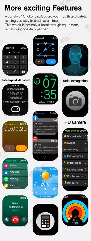 HK Ultra Uma Rede Smartwatch, Relógio Inteligente Android, GPS, Wi-Fi, Conexão LBS, 32GROM Download App, 2.2 "Tela AMOLED, Novo, 2024