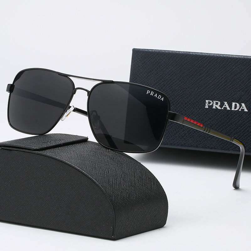 2024 Classics Fashion Luxury Brand Sunglasses Men Sun Glasses Women Metal Frame Black Lens Eyewear Driving Goggles UV400 T07