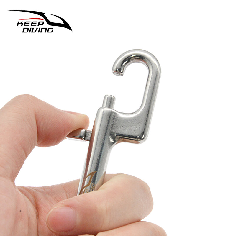 90/100/110MM 316 Stainless Steel Bolt Snap Hook Scuba Diving Double Ended Hook BCD Accessories Diving Equipment
