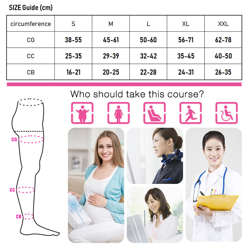 Medical Compression Pantyhose for Varicose Veins Stockings 22-32 MmHg Compression Support Pantyhose  Slimming Tights