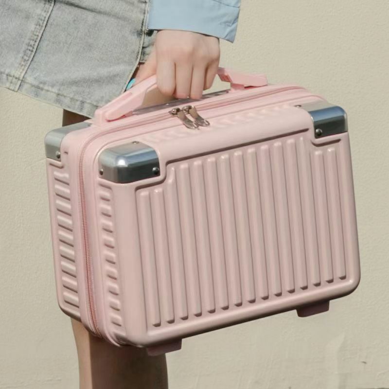 14 Cal bagażu podróżnego przenośna pudełko na kosmetyki lekka na desce profesjonalna torba na Mini walizka do makijażu dla kobiet